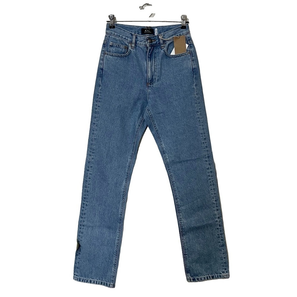 [NWT] APC Jean Standard Blue Clair Slim Straight High Rise Denim Jeans - Sz 25 - Picture 2 of 15